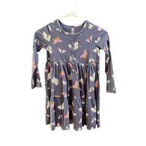 Tea Collection Long Sleeved Butterfly Dress, VGUC, Sz 8Y (8C)
